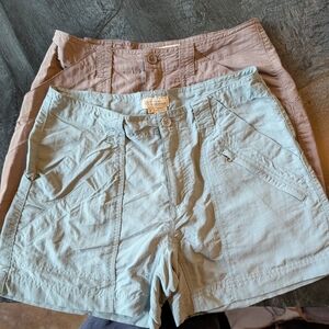 Two Pairs Royal Robbins Brown and Green Shorts for Versatile Adventures
